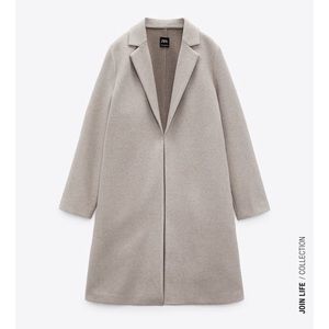 Zara Lapel Coat Sand/Marl